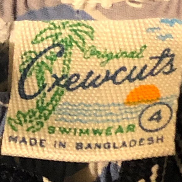 J. Crew Kids Swim Trunks - Blue and Yellow Pattern - Picture 4 of 4